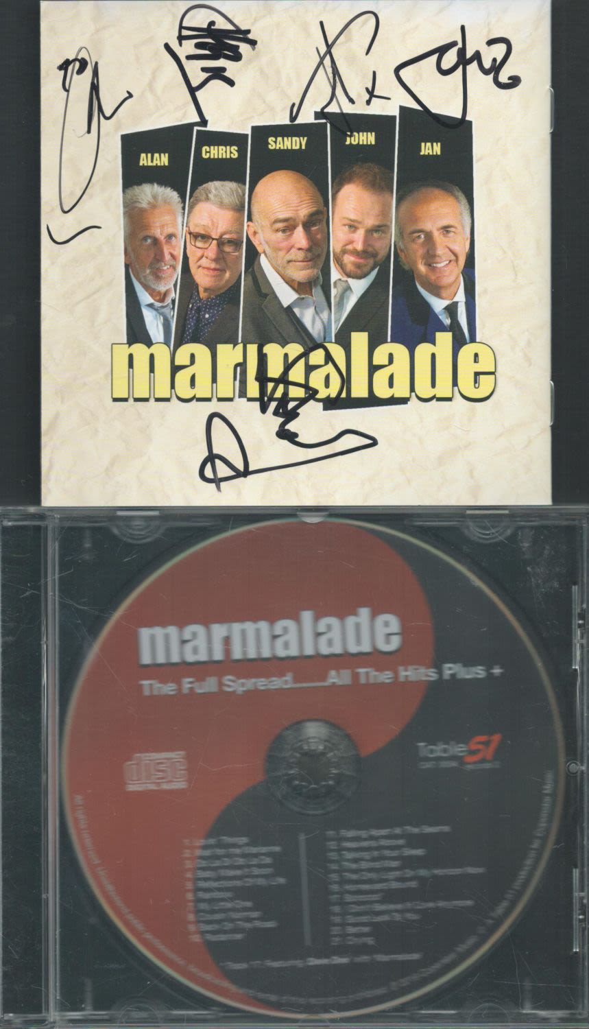 Lot 417: Music. Marmalade-The Full Spread CD insert signed by...