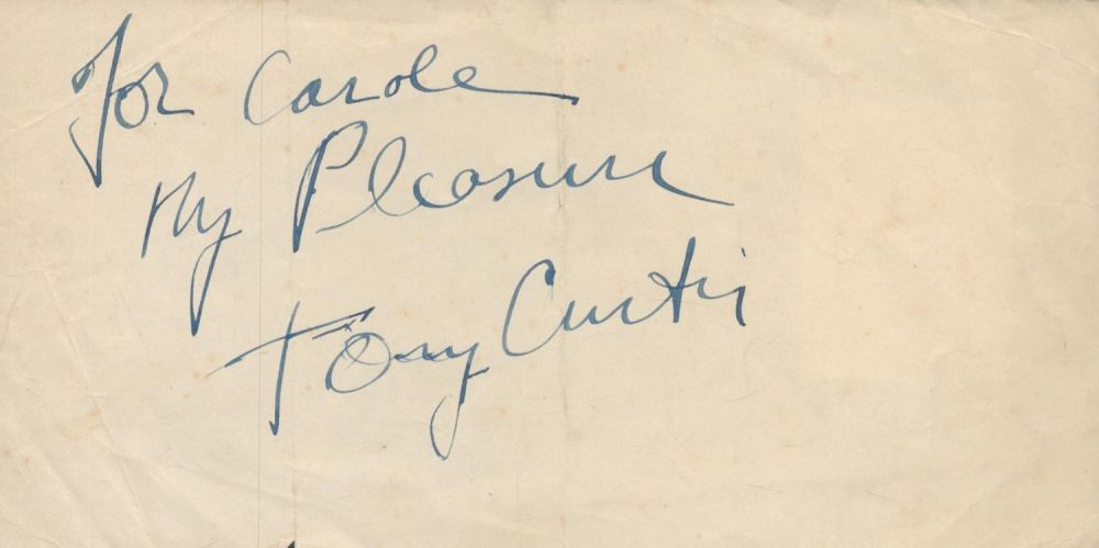 Lot 444: American Actor Tony Curtis Signed 8 x 4...