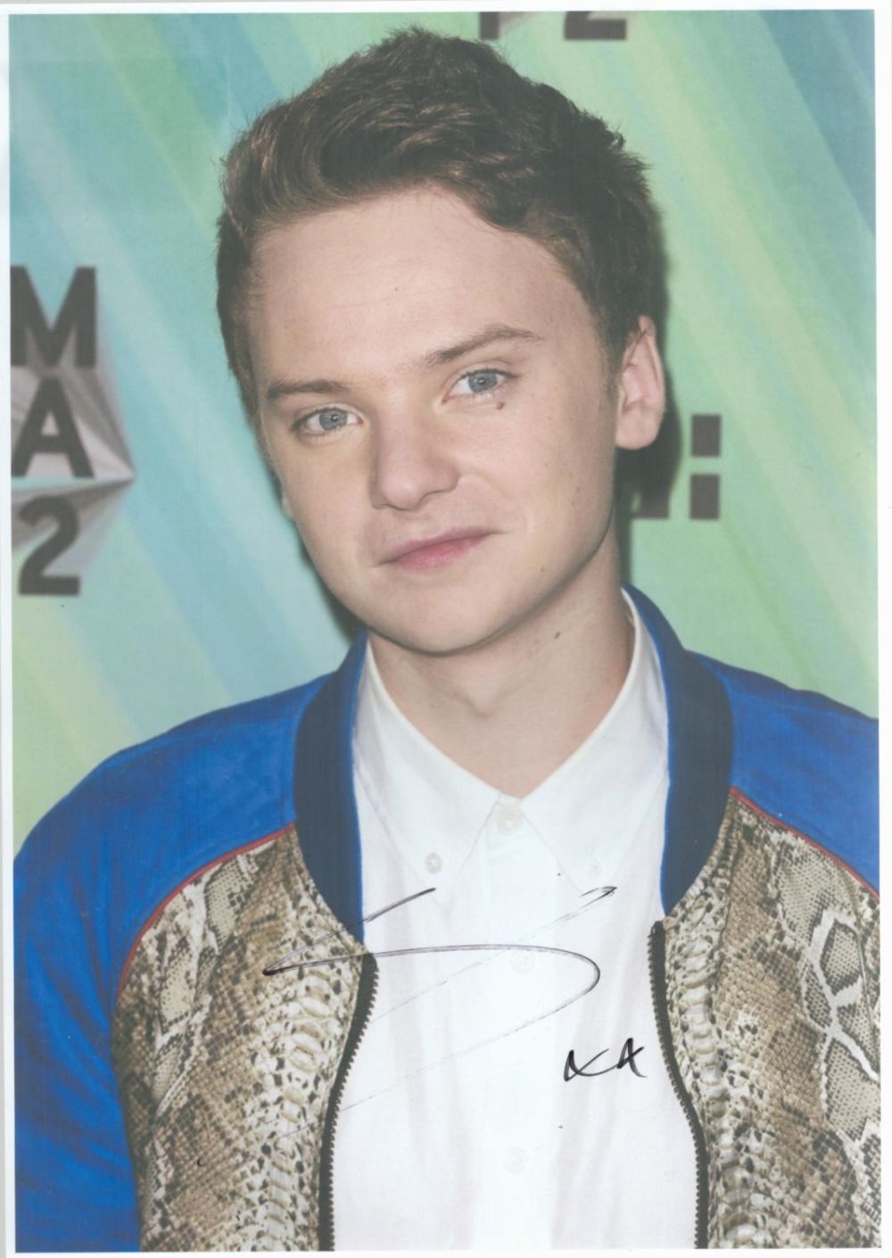 Lot 457: Connor Maynard signed colour photo A British Singer....