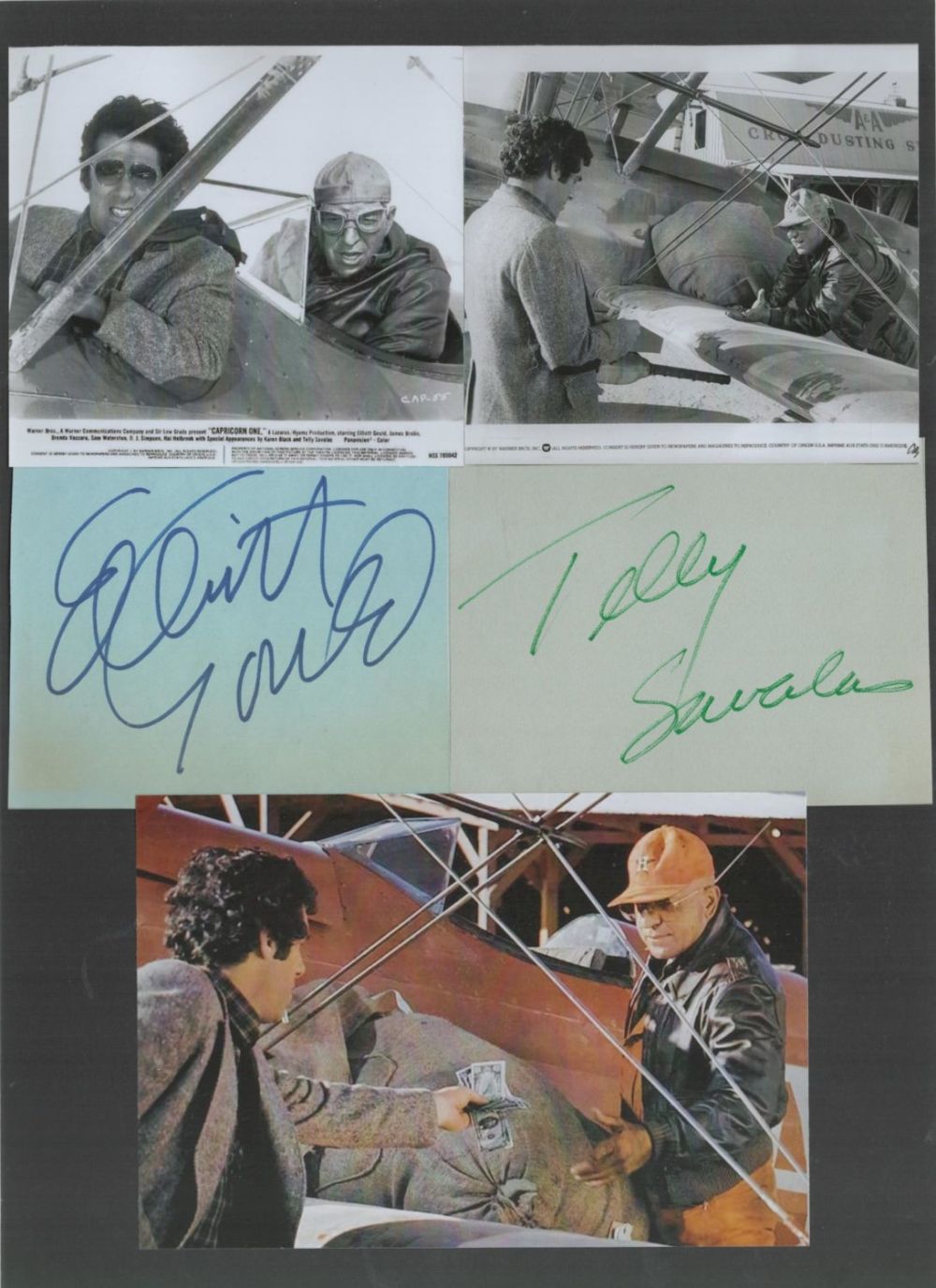 Lot 495: Multi signed Elliott Gould and Telly Savalas Signatures...