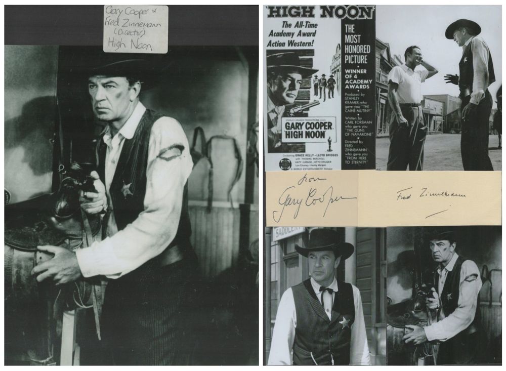 Lot 499: Multi signed Gary Cooper and Fred Zinnemann Signatures...