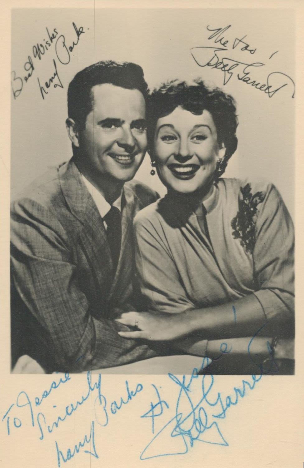Lot 508: Larry Parks and Betty Garrett Signed 5.5 x...