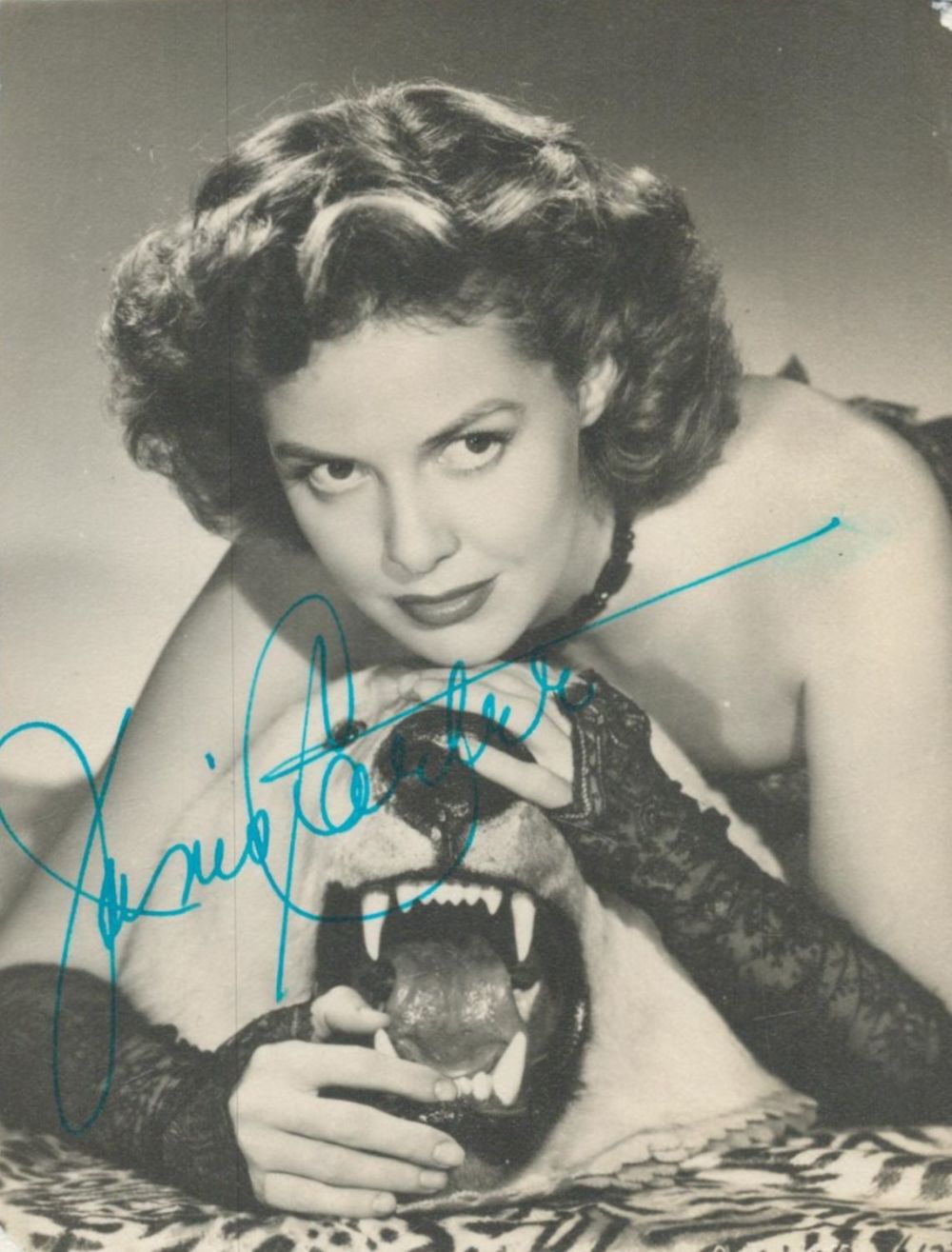 Lot 510: American Actress Janis Carter Signed 4.5 x 3.5...