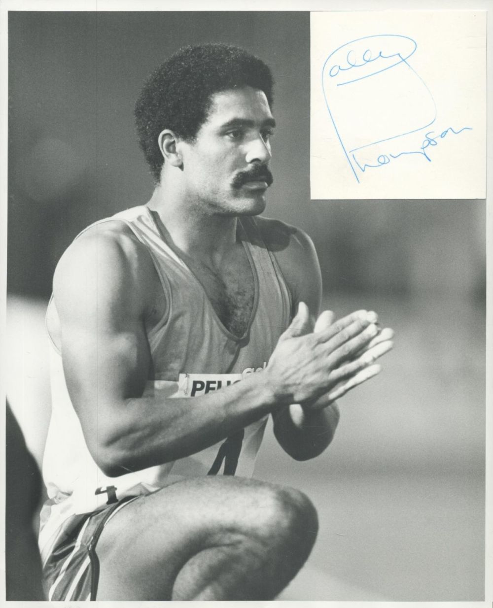 Lot 61: Athletics Daley Thompson 10x8 inch signature piece includes...