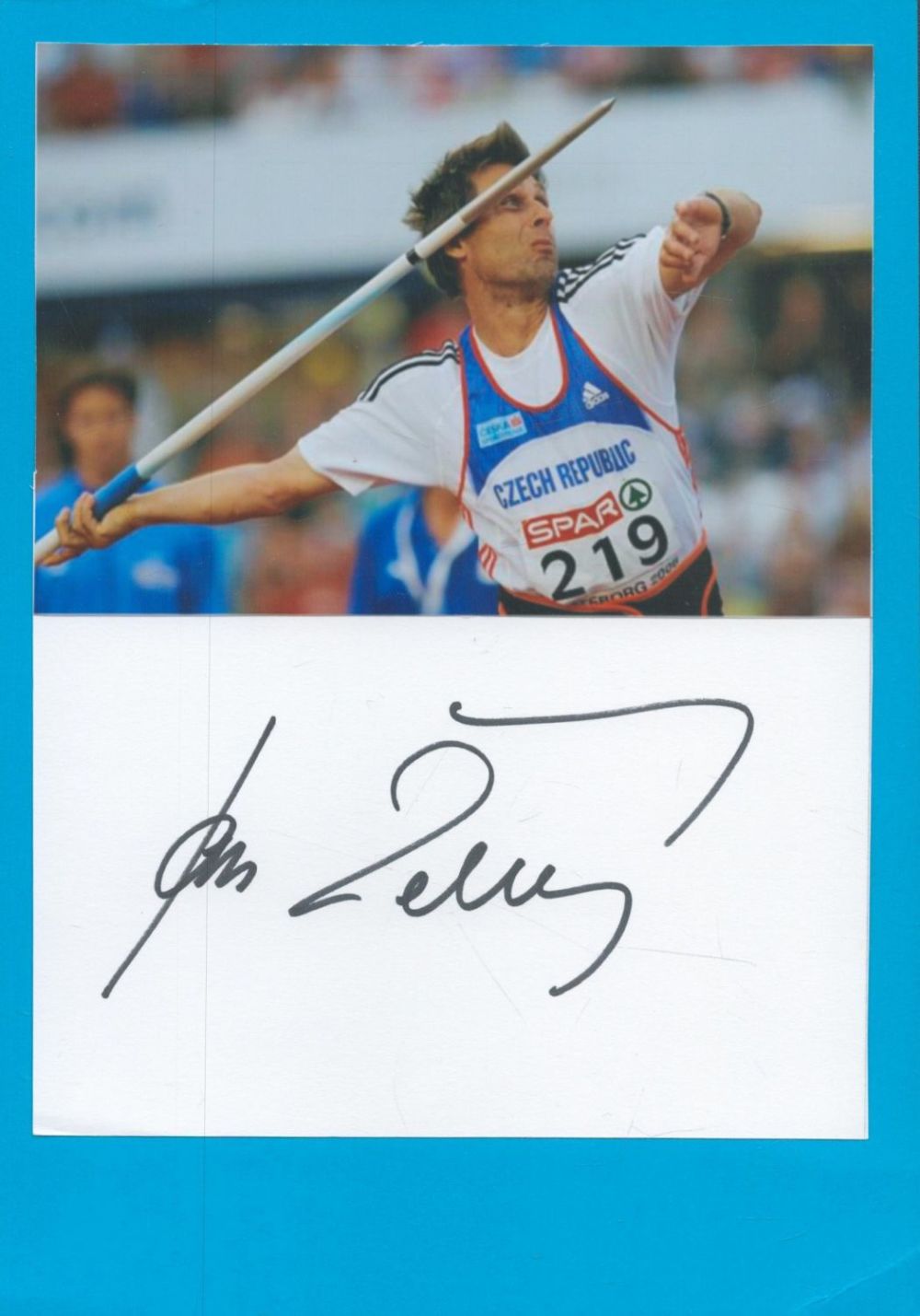 Lot 84: Athletics Jan Zelezny 8x6 inch signature piece includes...