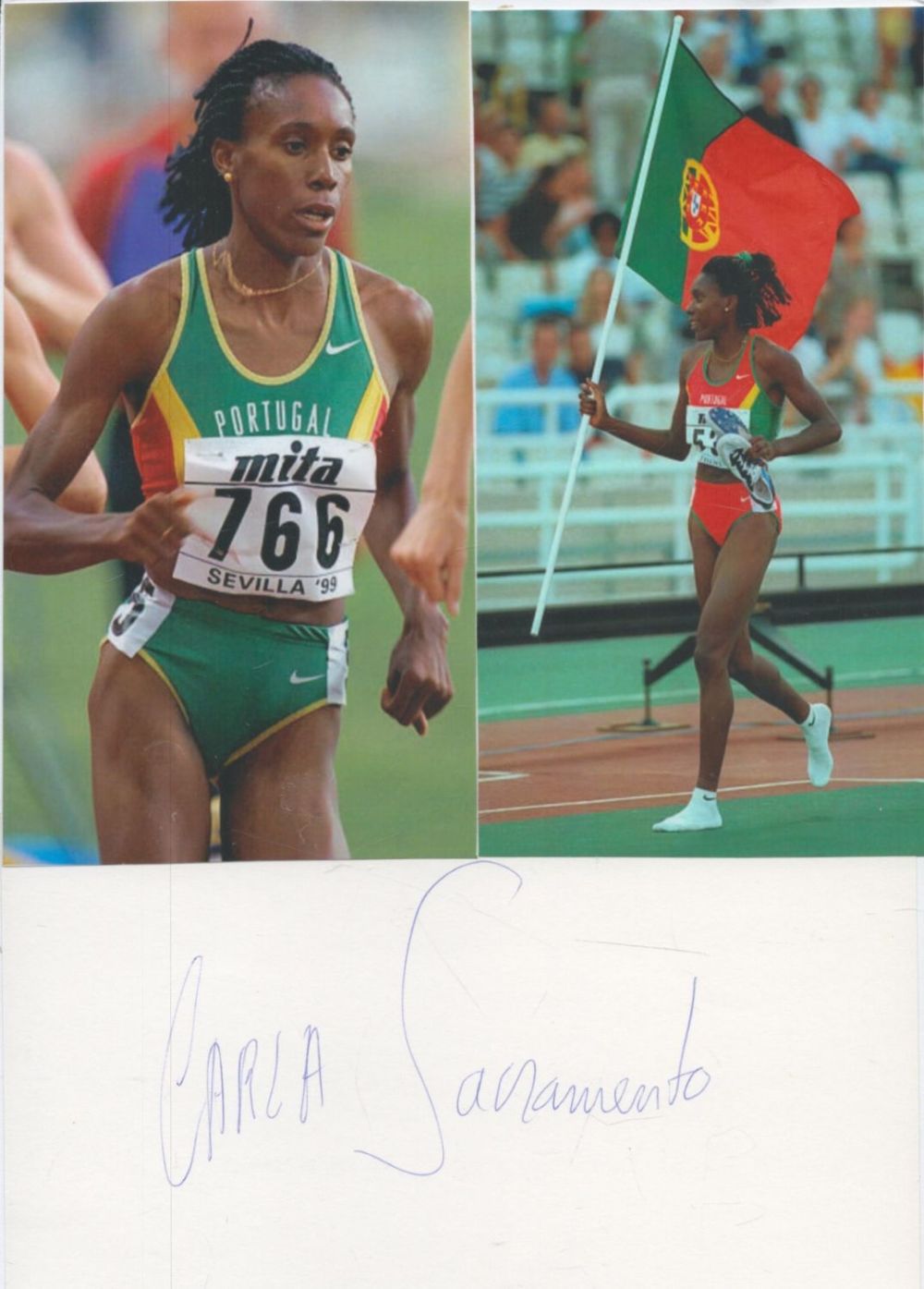 Lot 136: Athletics Carla Sacrameto 8x6 inch signature piece includes...