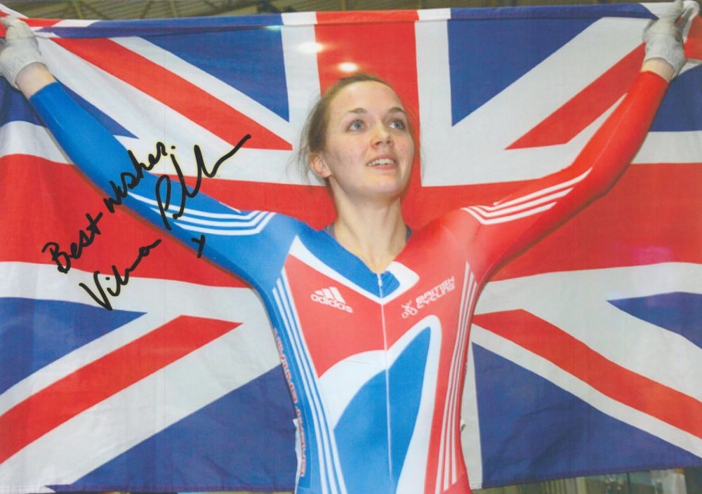 Lot 145: Cycling Victoria Pendleton signed 12x8 inch colour photo....