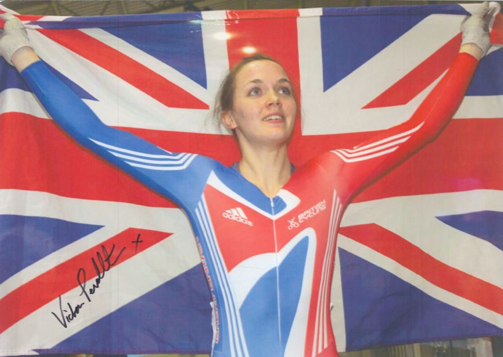 Lot 146: Cycling Victoria Pendleton signed 12x8 inch colour photo....