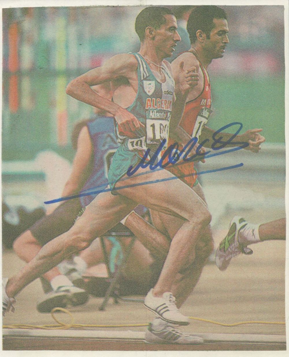 Lot 194: Athletics Noureddine Morceli signed 7x5 inch colour photo....