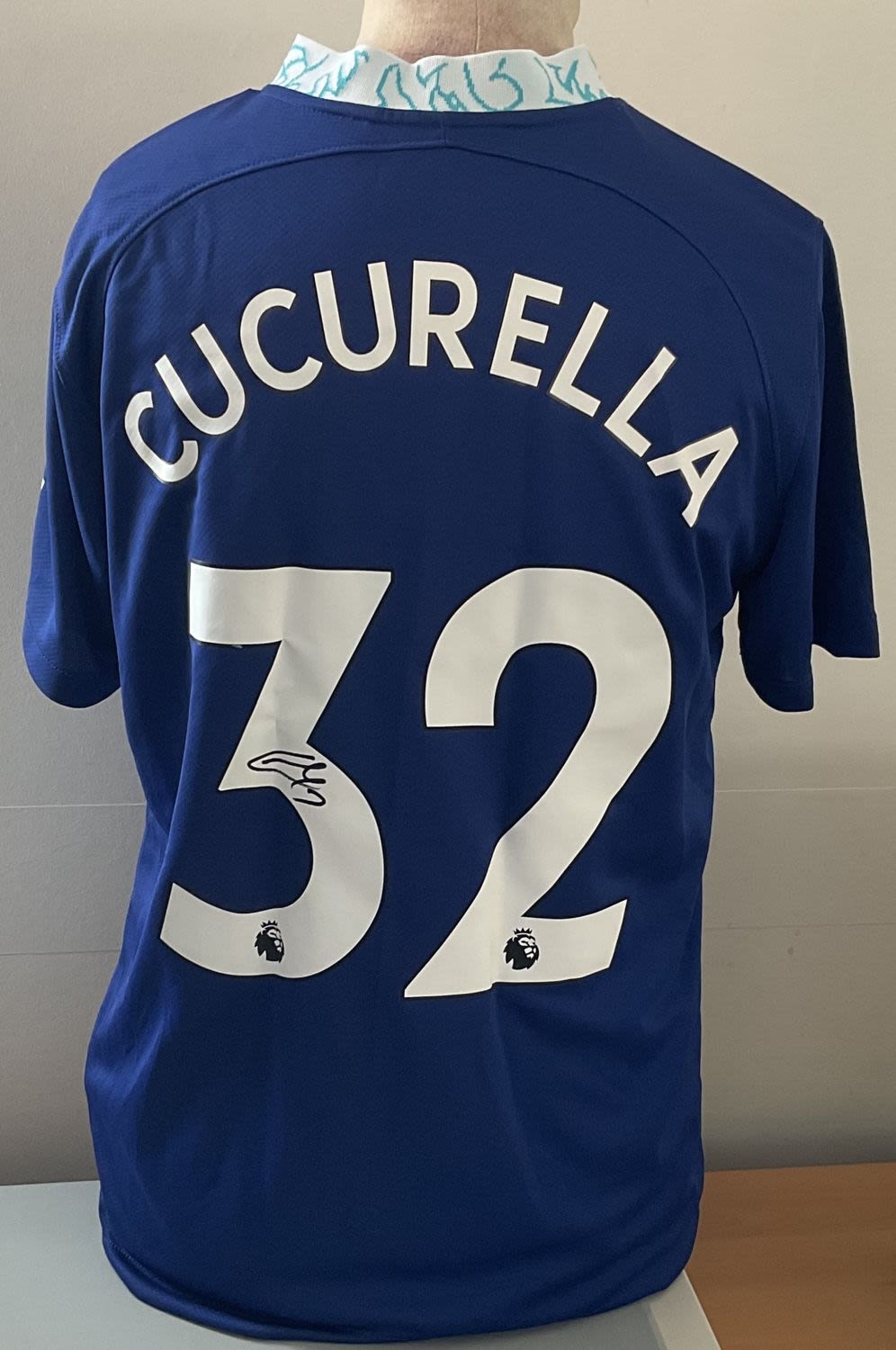 Lot 223: Football Marc Cucurella signed Chelsea replica home shirt...