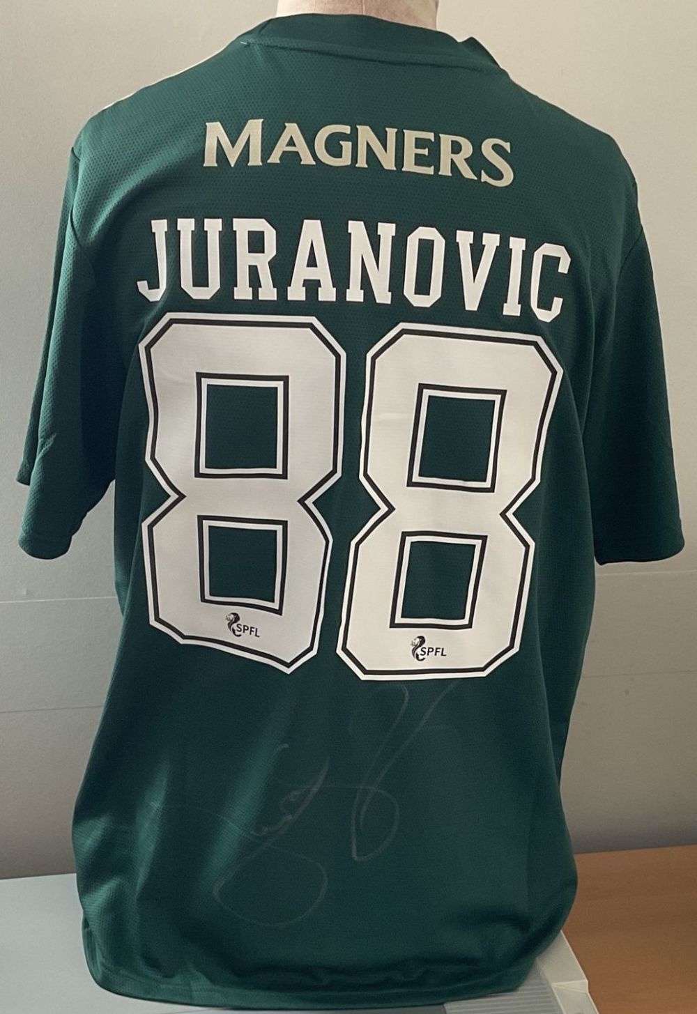 Lot 228: Football Josip Juranovic signed Celtic F.C replica away...