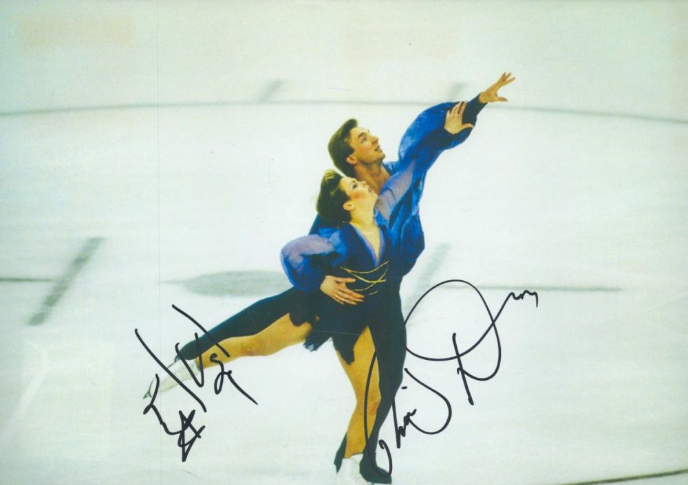 Lot 254: Winter Olympics Torvill and Dean signed Bolero 12x8...