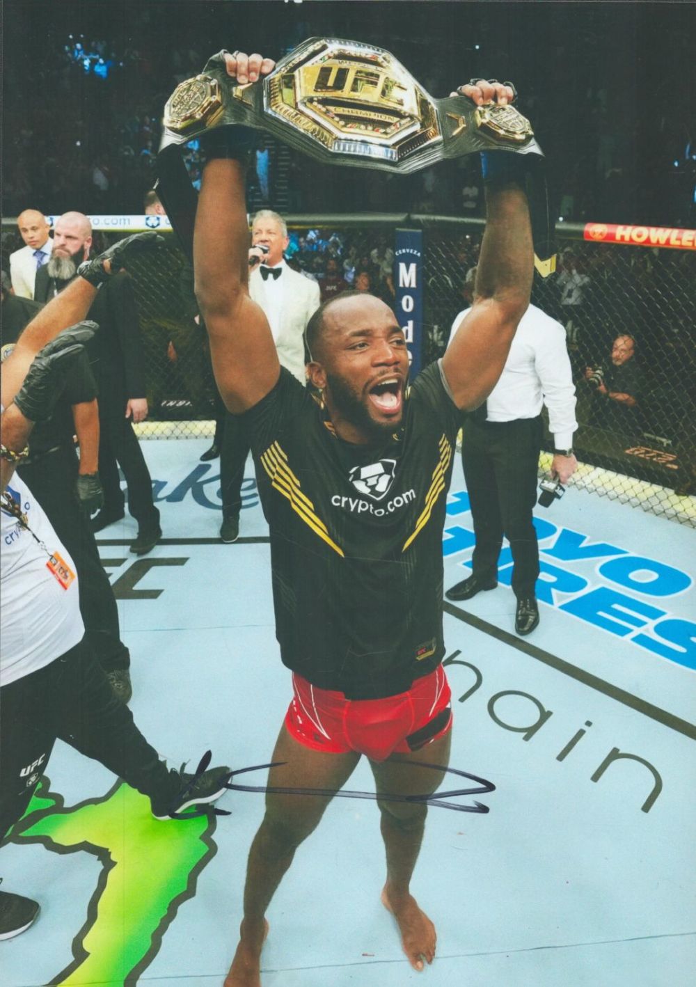 Lot 274: Boxing Leon Edwards signed 12x8 inch colour photo....