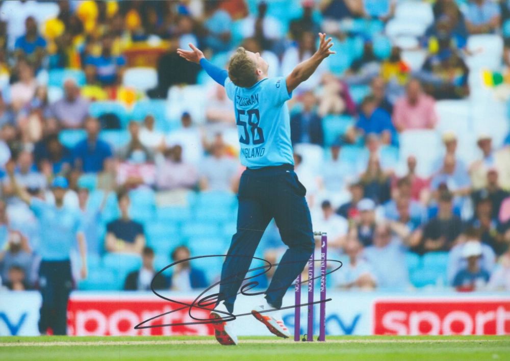 Lot 278: Cricket Sam Curran signed 12x8 inch colour photo....