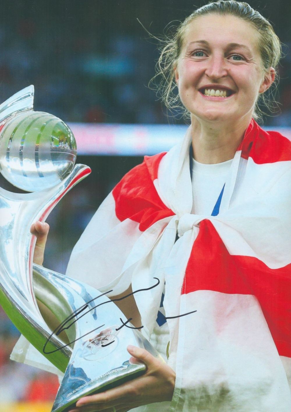Lot 283: Football Ellen White signed 12x8 inch Lioness colour...