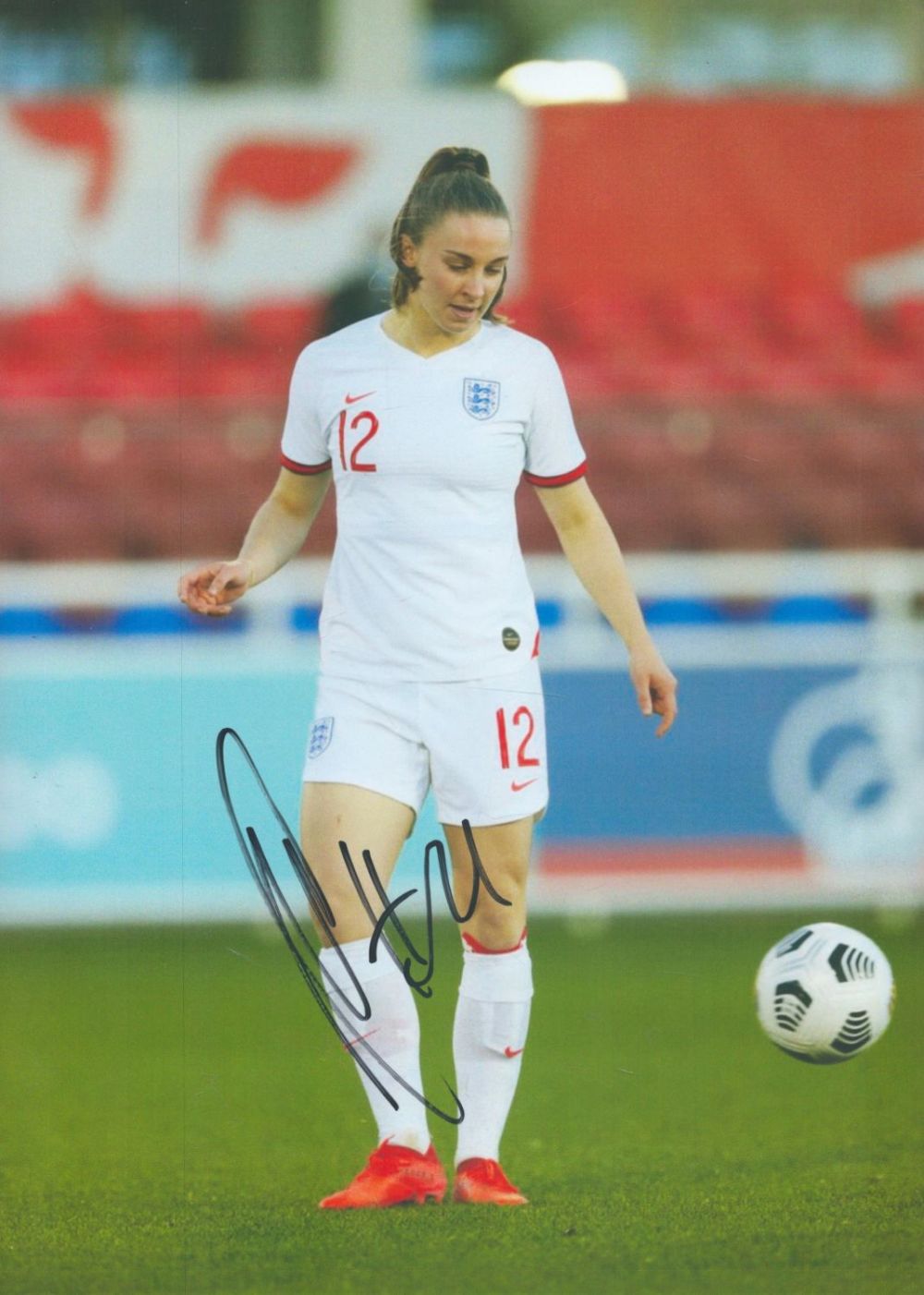 Lot 286: Football Niamh Charles signed 12x8 inch colour photo...