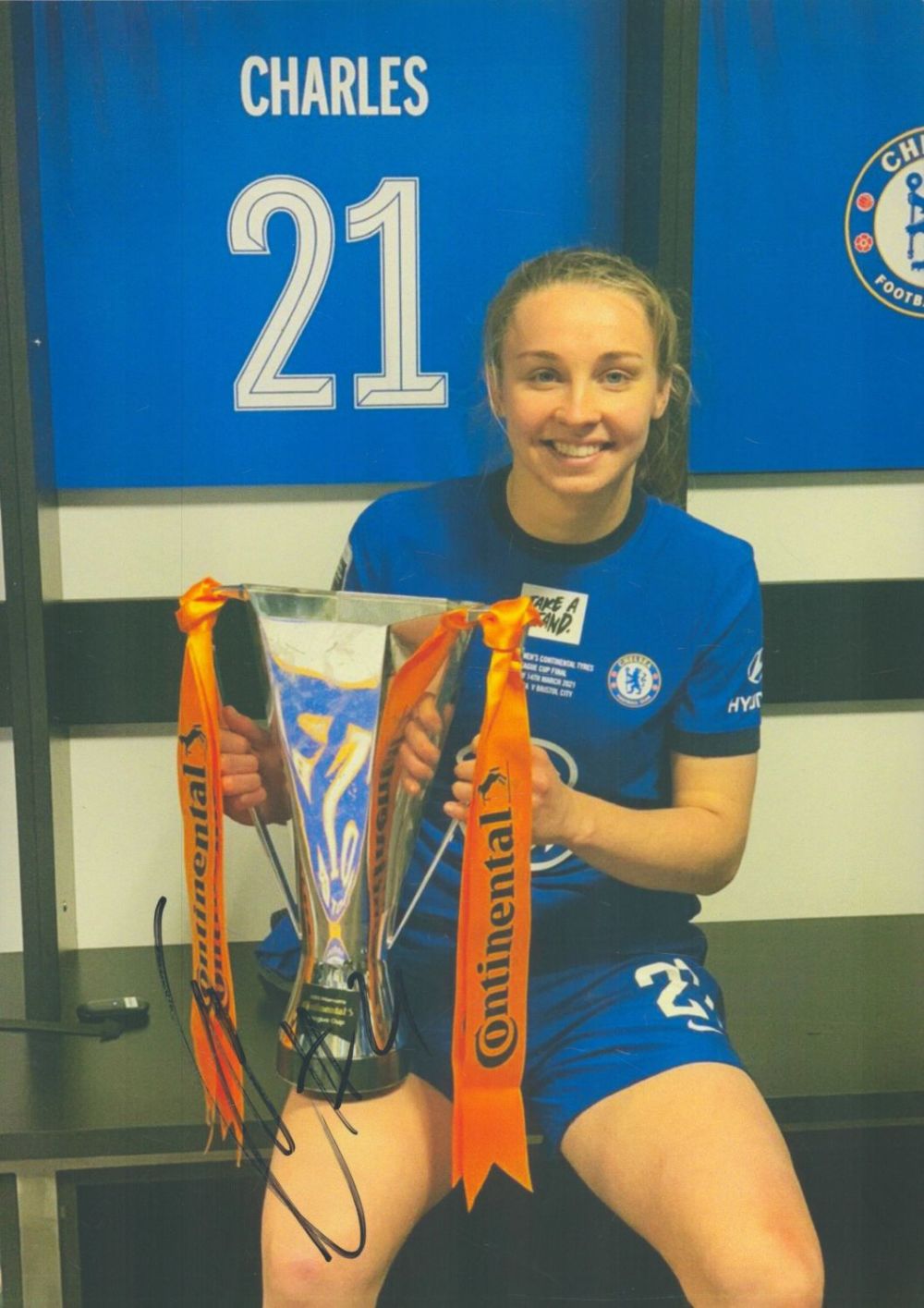 Lot 287: Football Niamh Charles signed 12x8 inch colour photo...