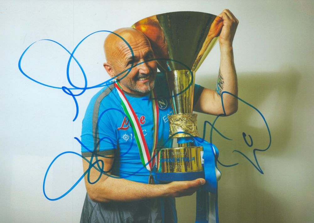Lot 315: Football Luciano Spalletti signed Napoli 12x8 inch colour...