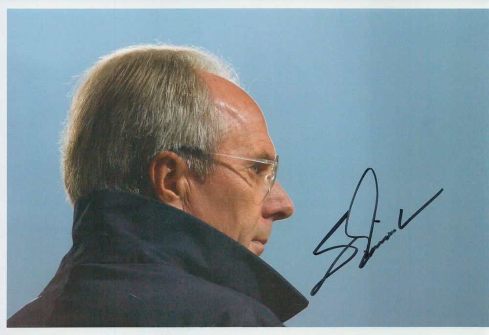 Lot 425: Football Sven Goran Eriksson signed 12x8 inch colour...