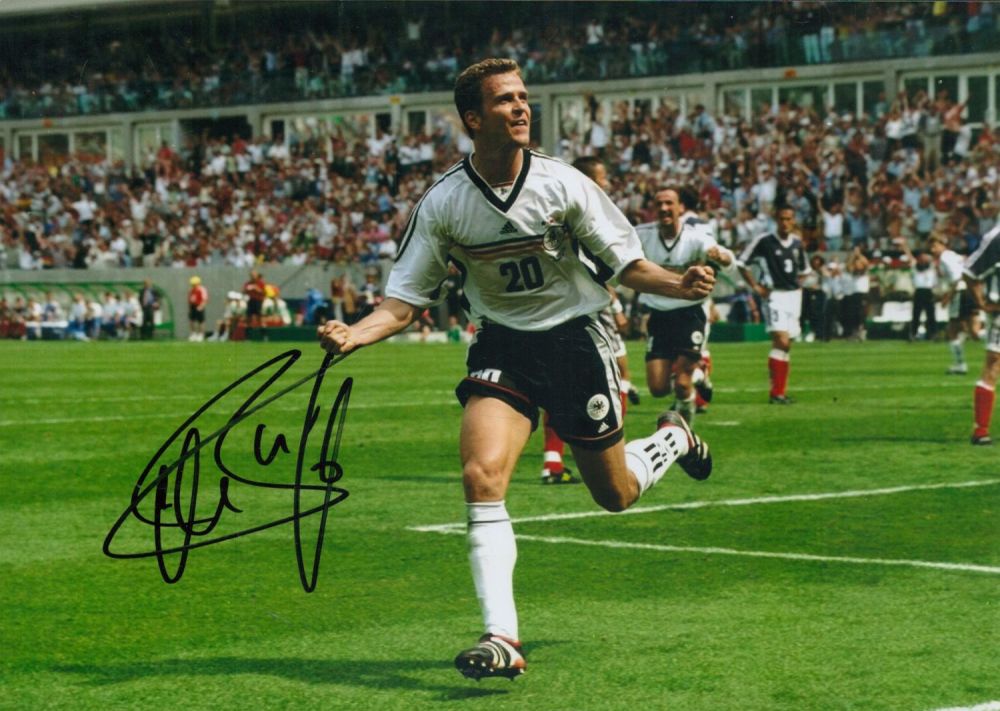 Lot 456: Football Oliver Bierhoff signed 12x8 inch colour photo...