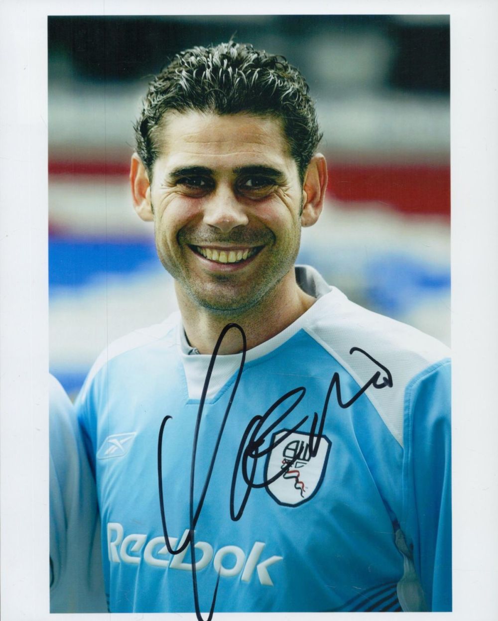 Lot 457: Football Fernando Hierro signed 10x8 inch colour photo...