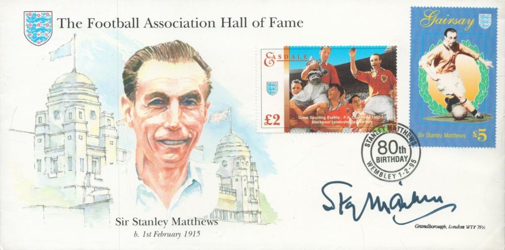 Lot 482: Football Stanley Mathews signed The Football Association Hall...