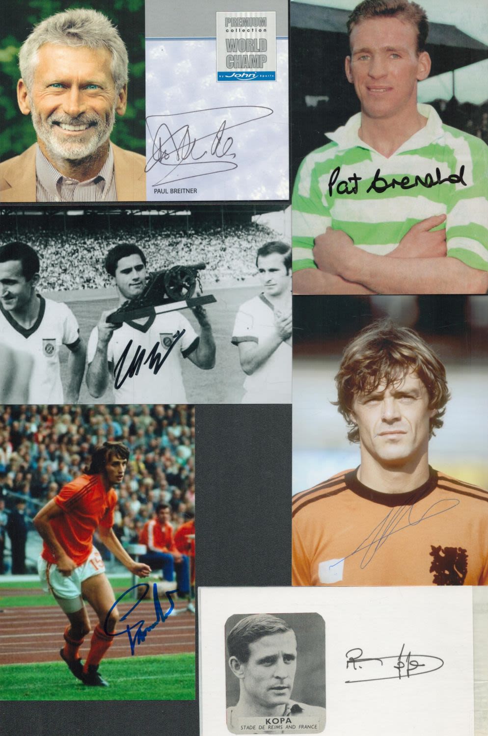 Lot 508: Football legends collection 6 assorted signed photos and...