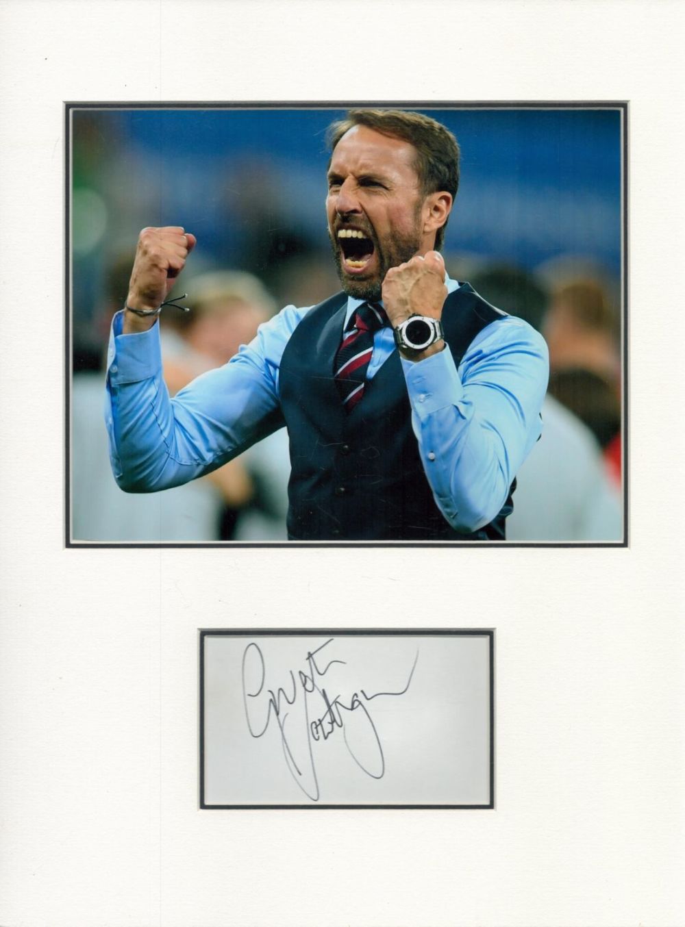 Lot 549: Football Gareth Southgate signed 16x12 inch mounted signature...