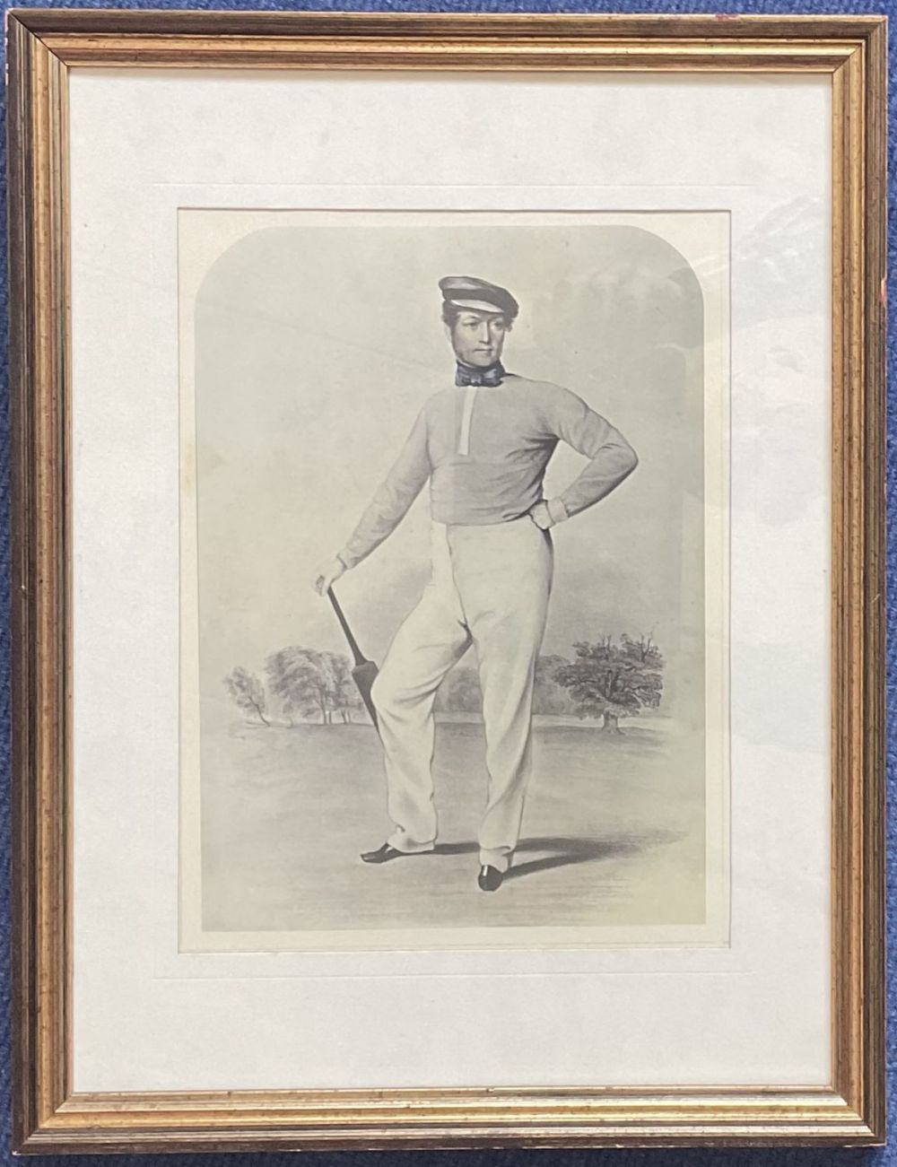 Lot 631: Cricket. Black and White Vintage Reproduction Print Showing...