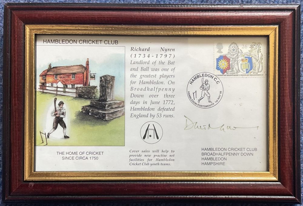 Lot 639: Cricket. David Gower Signed Hambledon Cricket Club first...