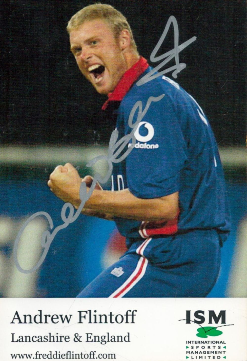 Lot 652: Cricket Andrew Flintoff signed 6x4inch colour promo photo....