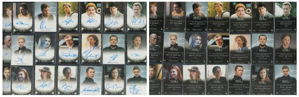 Lot 183: Trading cards Stargate Atlantis 32 x signatures includes...