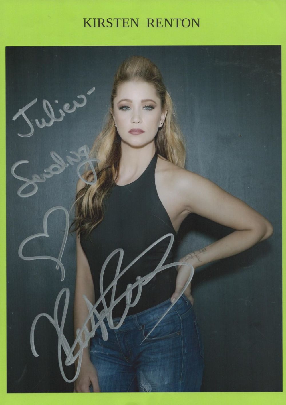 Lot 219: Reed Diamond and Fran Kranz signed colour photos....