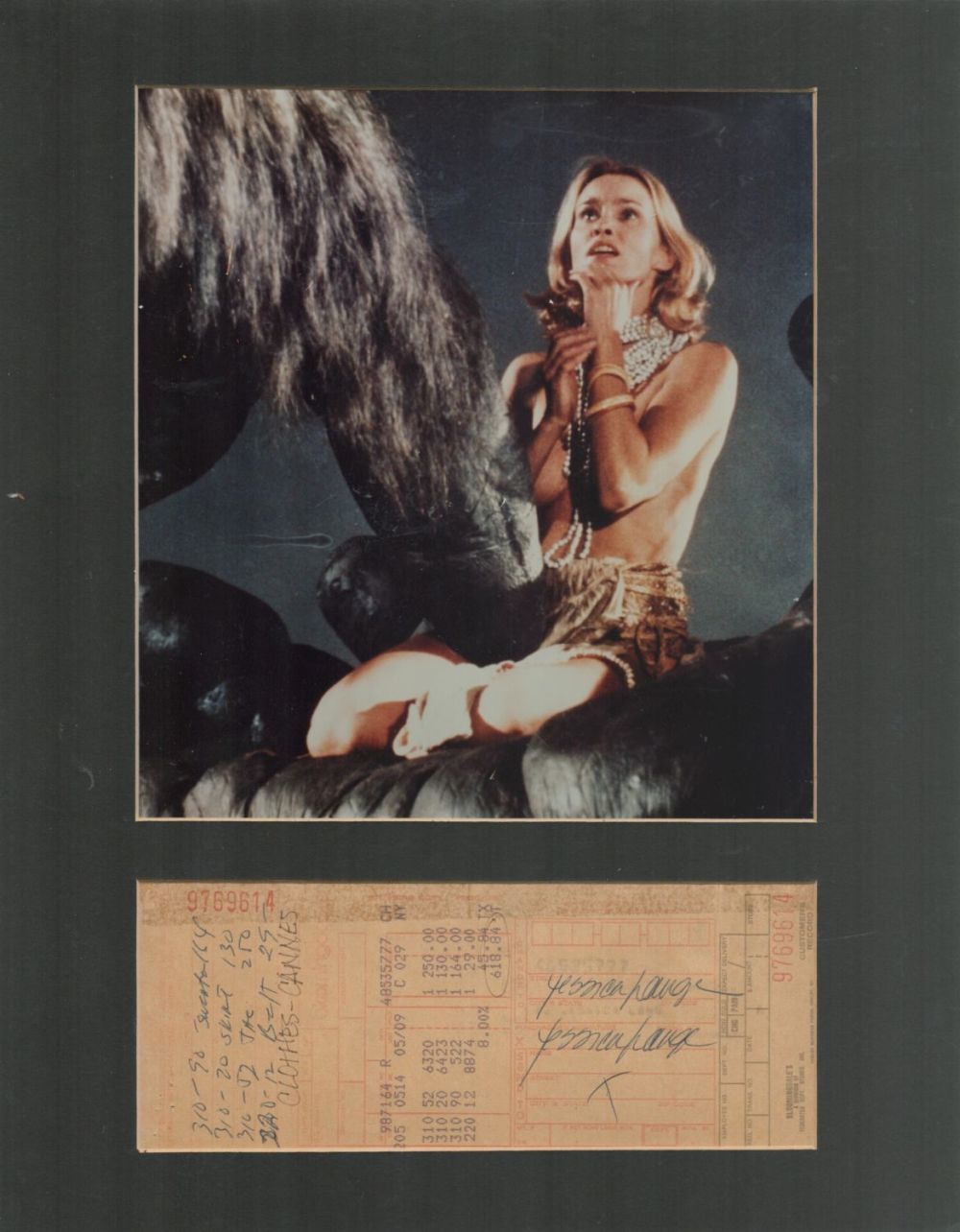 Lot 549: Robert Morley signature piece mounted alongside black and...