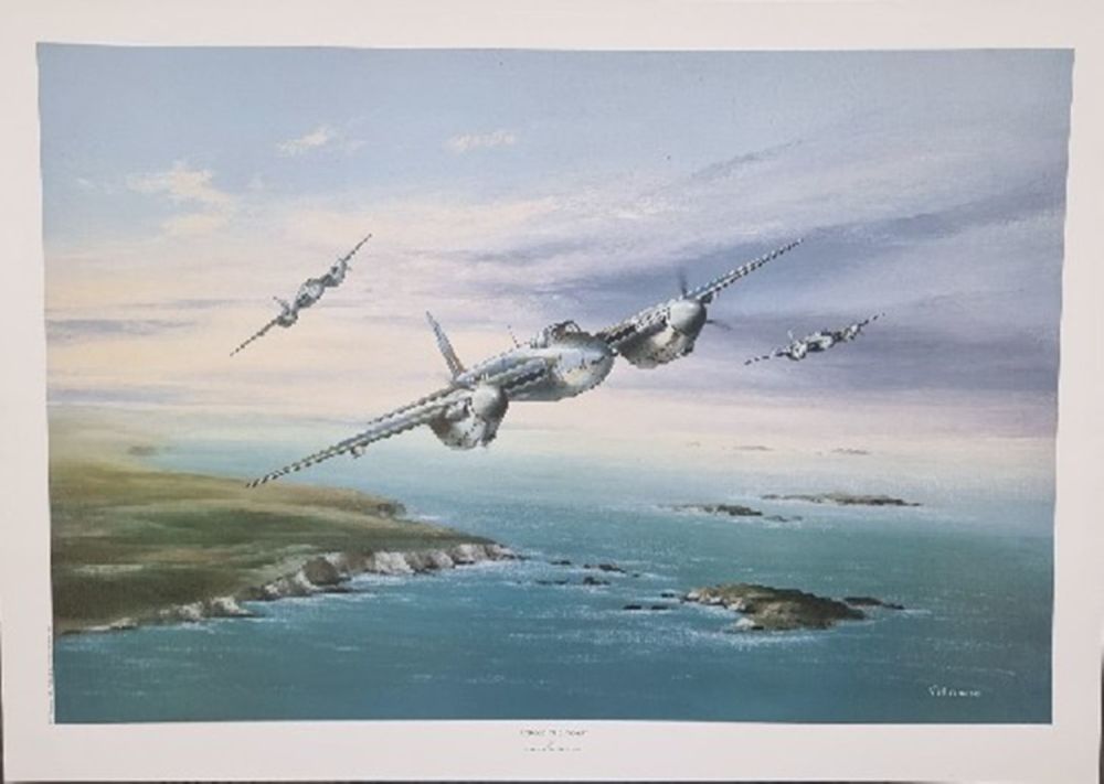Lot 78: WW2 Colour Print Titled Across The Coast by...