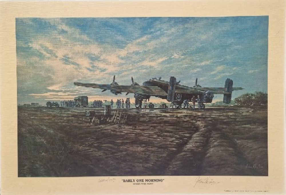 Lot 80: WW2 Colour Nostalgic Print Titled Early One Morning-...