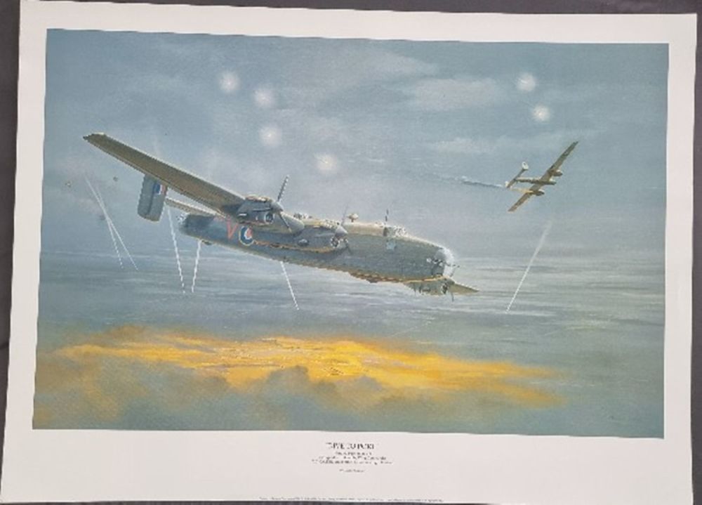 Lot 97: WW2 Colour Print Titled Dive To Port by...