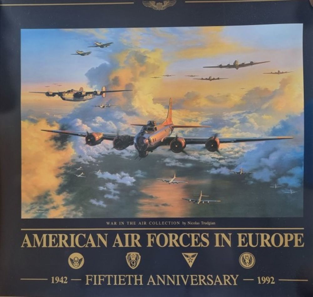 Lot 106: WW2 Colour Print Titled War In The Air...