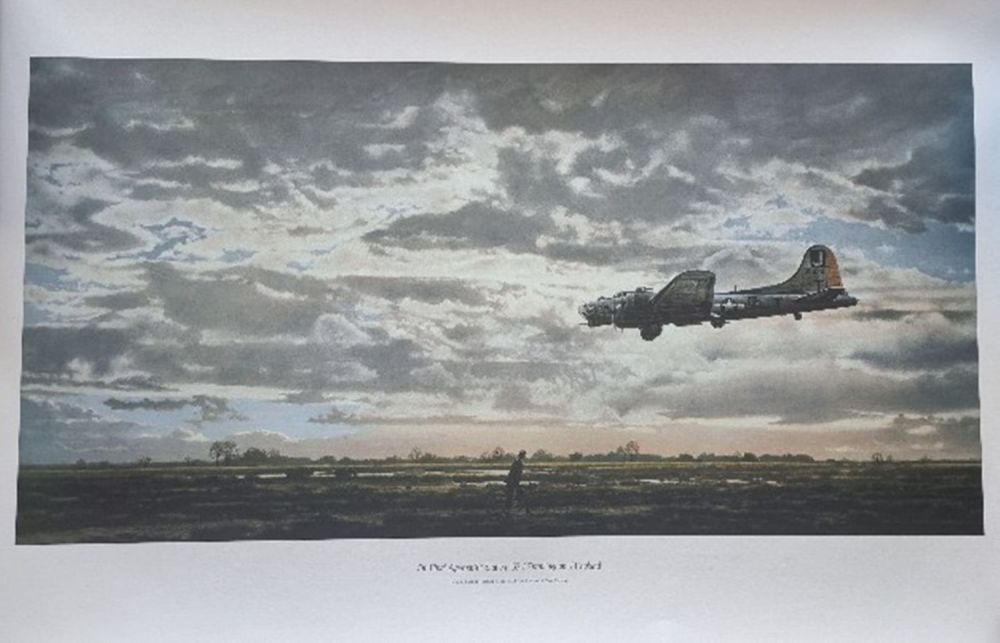 Lot 110: WW2 Colour Print Titled On Final Approach /...