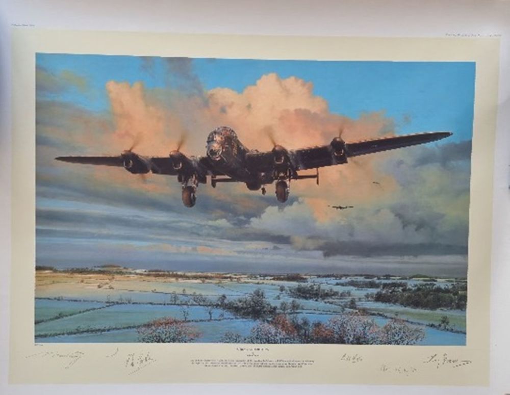 Lot 136: WW2 Colour Print Titled Strike and Return by...