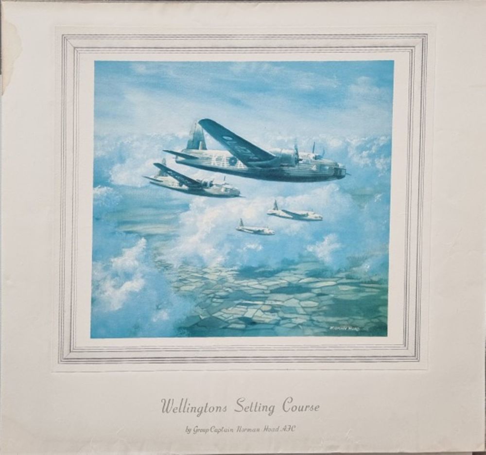 Lot 161: WW2 Colour Print Titled Wellingtons Setting Course by...