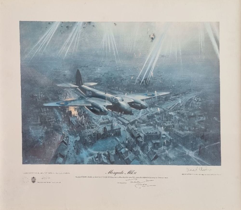 Lot 230: WW2 Colour Print Titled Mosquito MK VI Leonard...