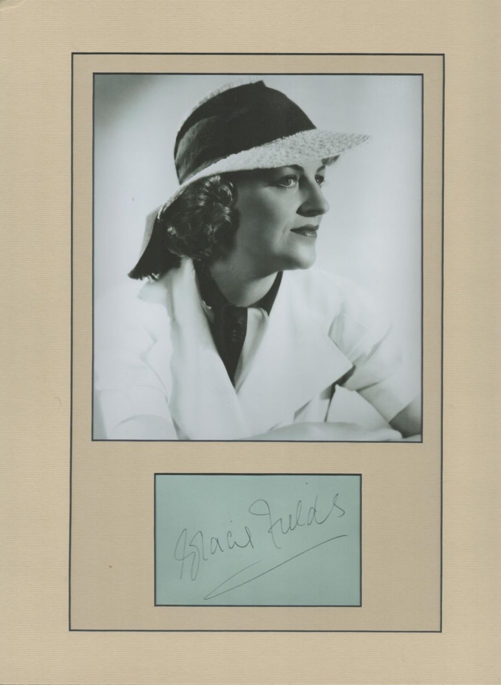 Lot 77: Gracie Fields 16x12 inch overall mounted signature piece...
