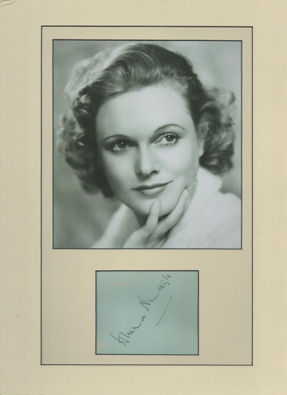 Lot 78: Anna Neagle 16x12 inch overall mounted signature piece...