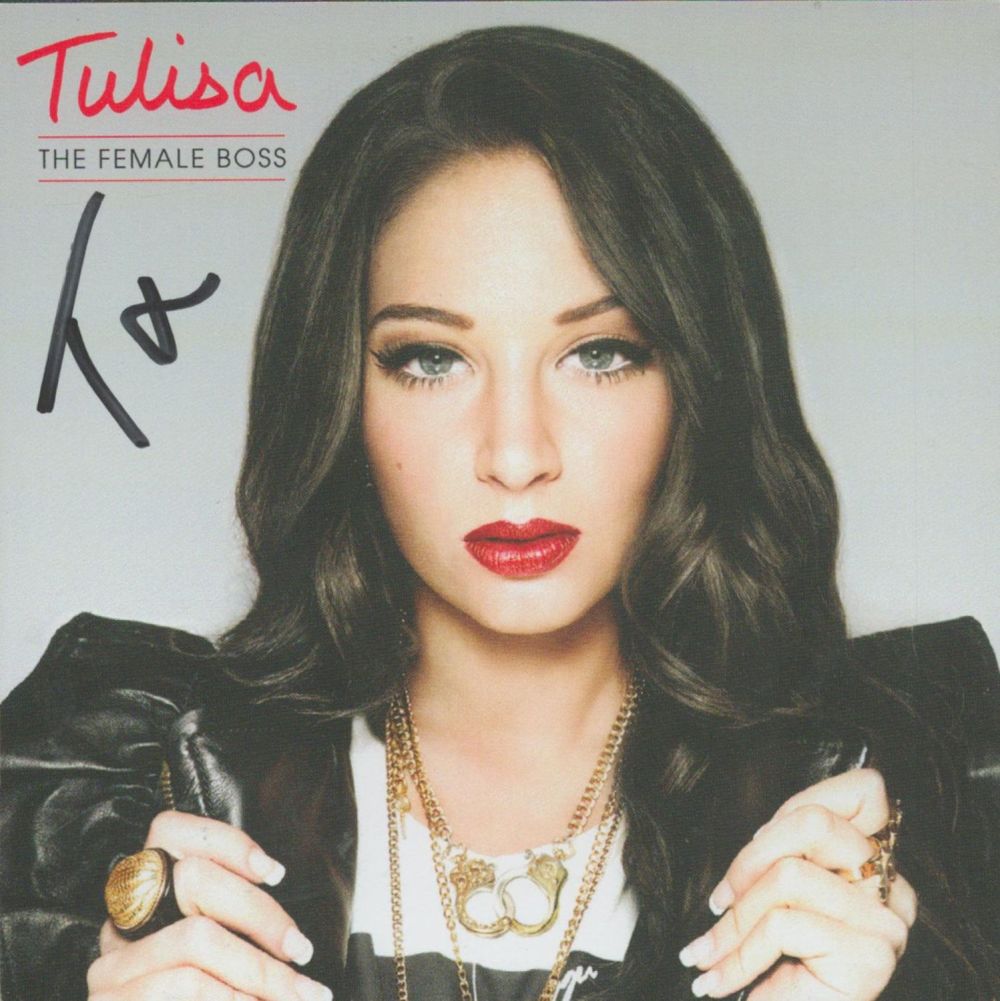Lot 130: Tulisa signed 5x5 inch The Female Boss colour...