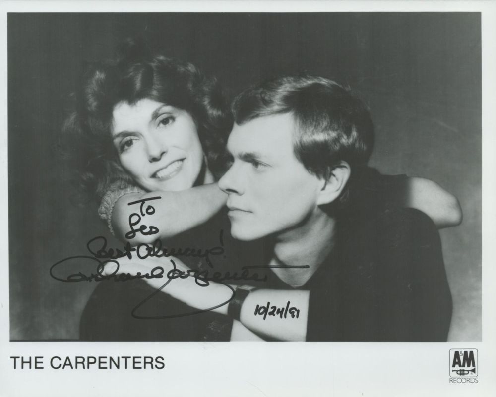 Lot 132: Richard Carpenter signed 10x8 inch black and white...