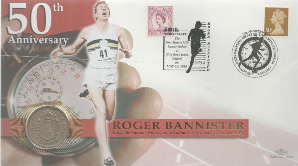 Lot 152: Roger Bannister 50th Anniversary breaking the 4 minute...