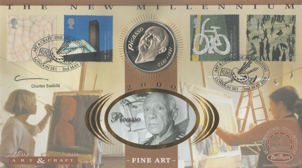 Lot 155: Charles Saatchi signed the new millennium fine art...