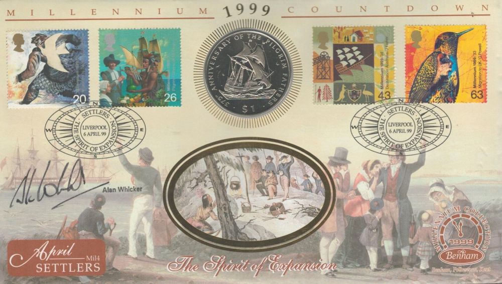 Lot 160: Alan Whicker signed millennium 1999 countdown coin cover.4...
