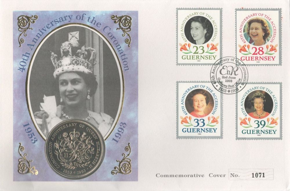 Lot 164: 40th Anniversary of the coronation 1953-1993 coin cover....